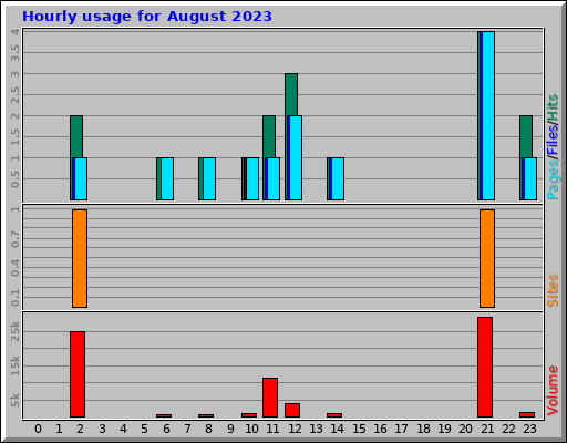 Hourly usage for August 2023 Hourly usage for August 2023