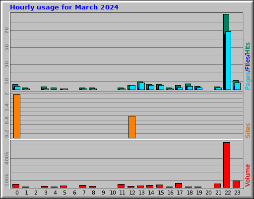 Hourly usage for March 2024