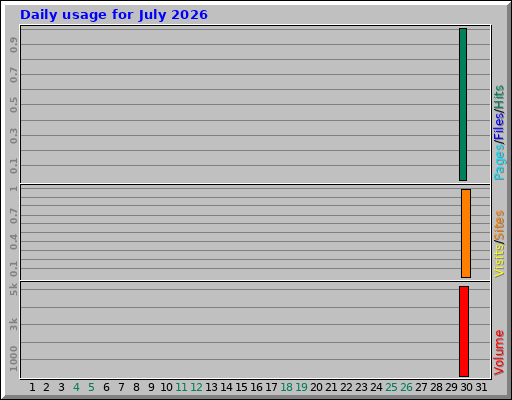Daily usage for July 2026