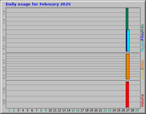 Daily usage for February 2025