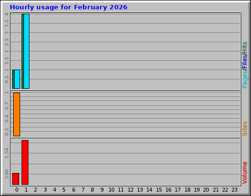Hourly usage for February 2026