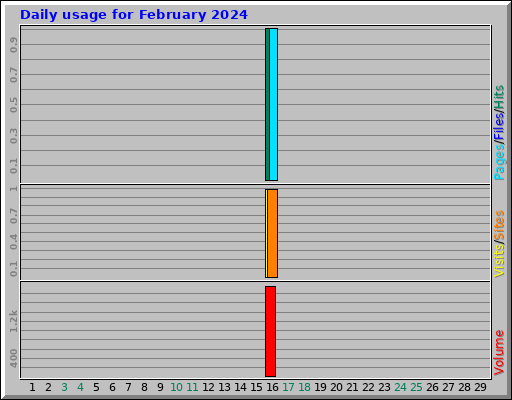 Daily usage for February 2024
