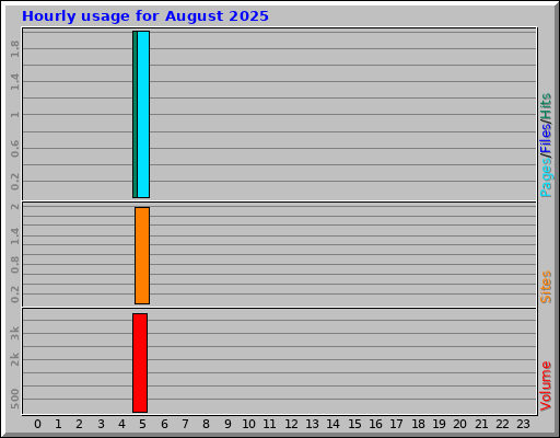 Hourly usage for August 2025
