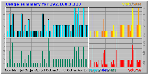 Usage summary for 192.168.3.113
